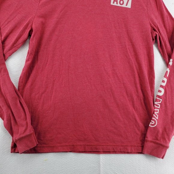 Aeropostale Shirt Men's Long Sleeve Crew Neck Pullover Tee Red Large - Picture 3 of 12